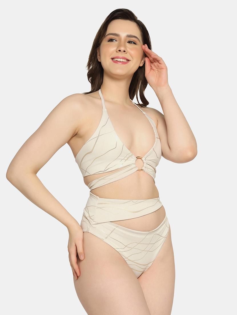 beige nylon swimsuit - 19328683 - Standard Image - 2