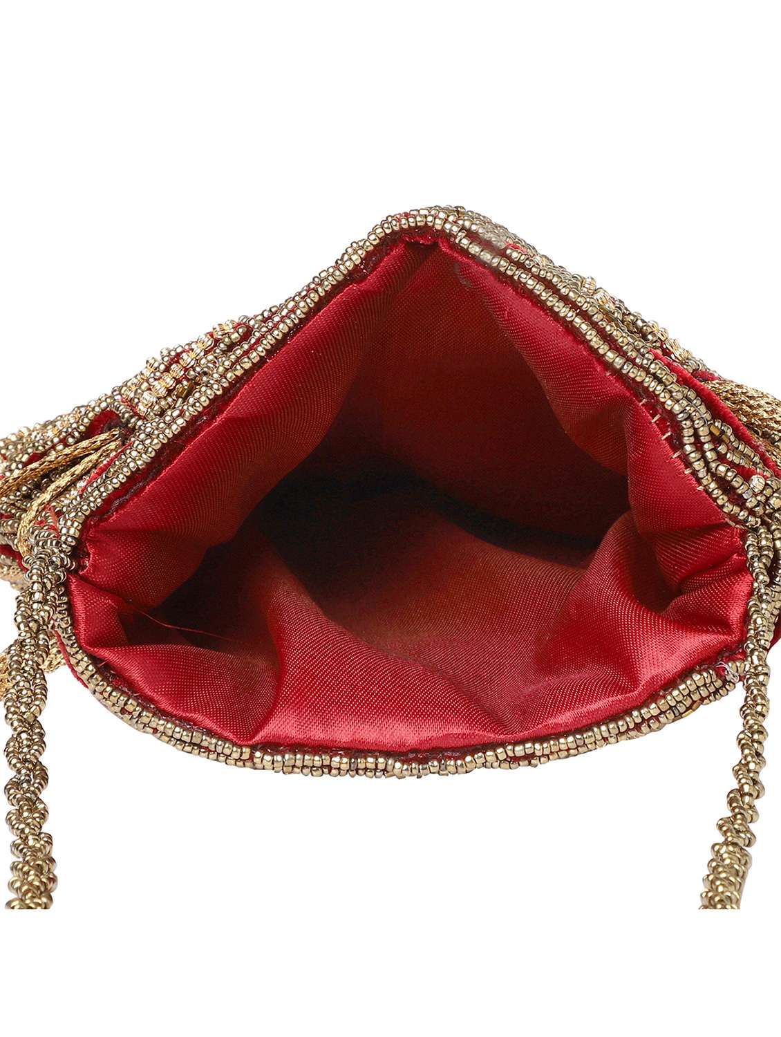 red velvet ethnic potli - 19328875 - Standard Image - 2
