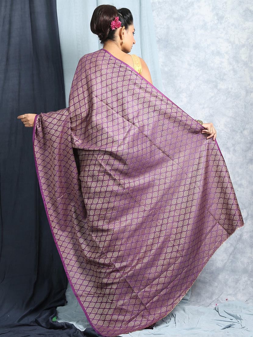 women's self design purple colored saree with blouse - 19328887 - Standard Image - 2