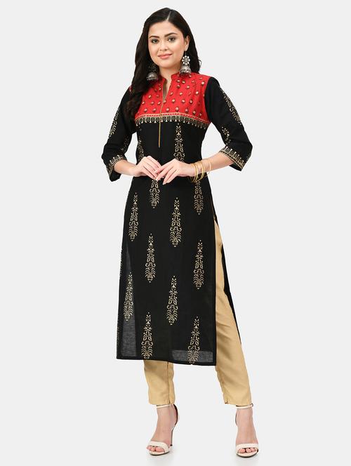 women's straight kurta - 19329066 - Standard Image - 0