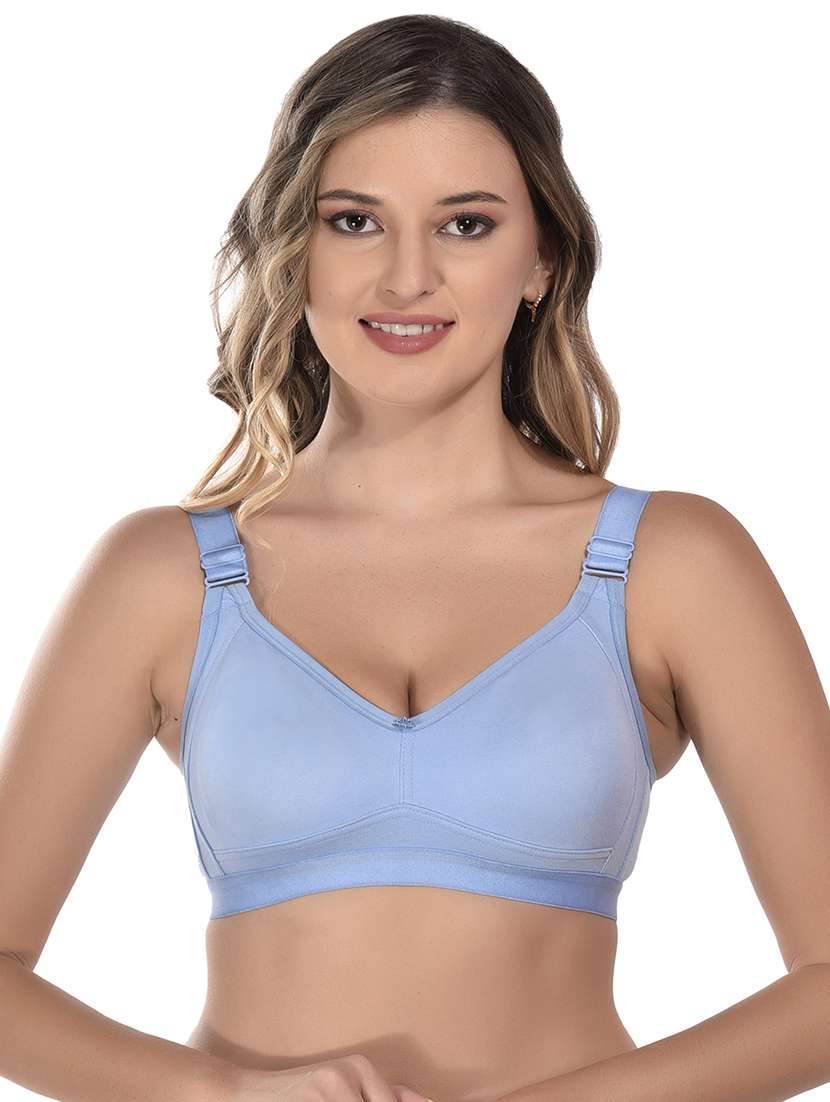 blue cotton tshirt bra