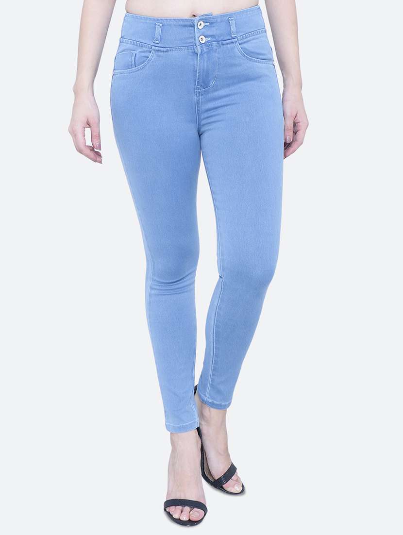 women's plain slim fit jeans - 19332998 -  Zoom Image - 0