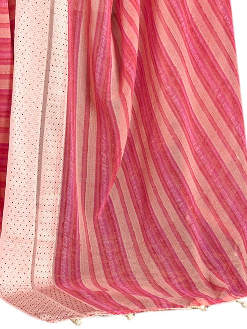 red striped saree - 19333486 -  Standard Image - 2