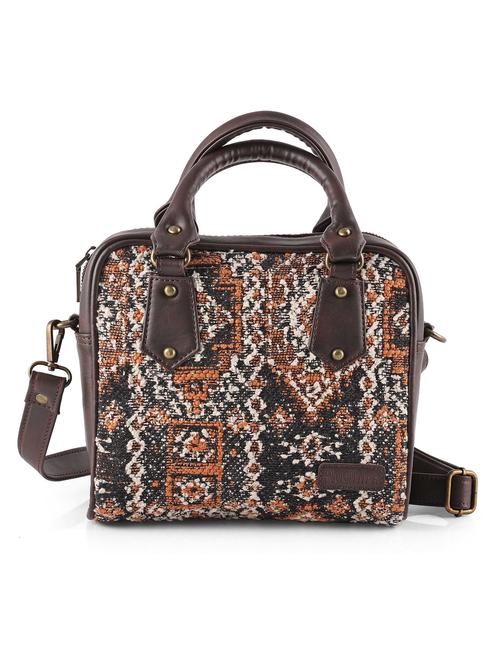 brown cotton sling bag - 19335172 - Standard Image - 0