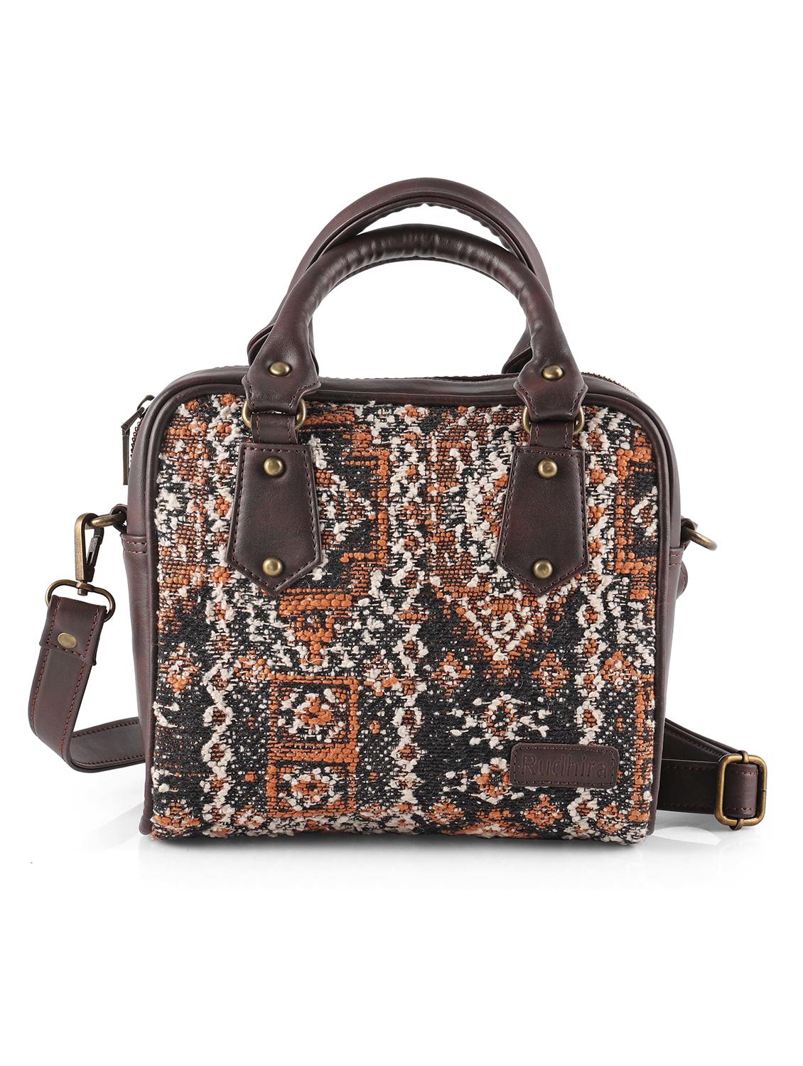 brown cotton sling bag - 19335172 - Zoom Image - 0