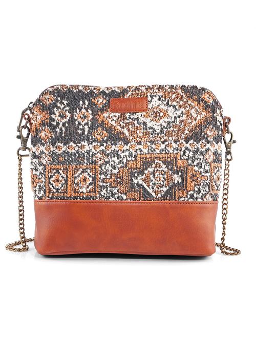 brown cotton sling bag - 19335173 - Standard Image - 0