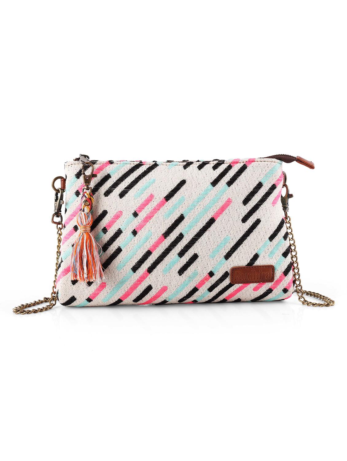 multi colored cotton sling bag - 19335193 -  Zoom Image - 0