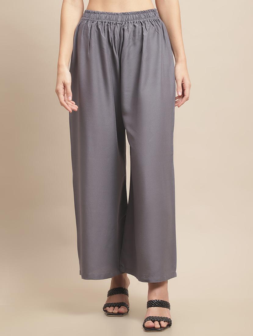 grey viscose cullottes palazzo
