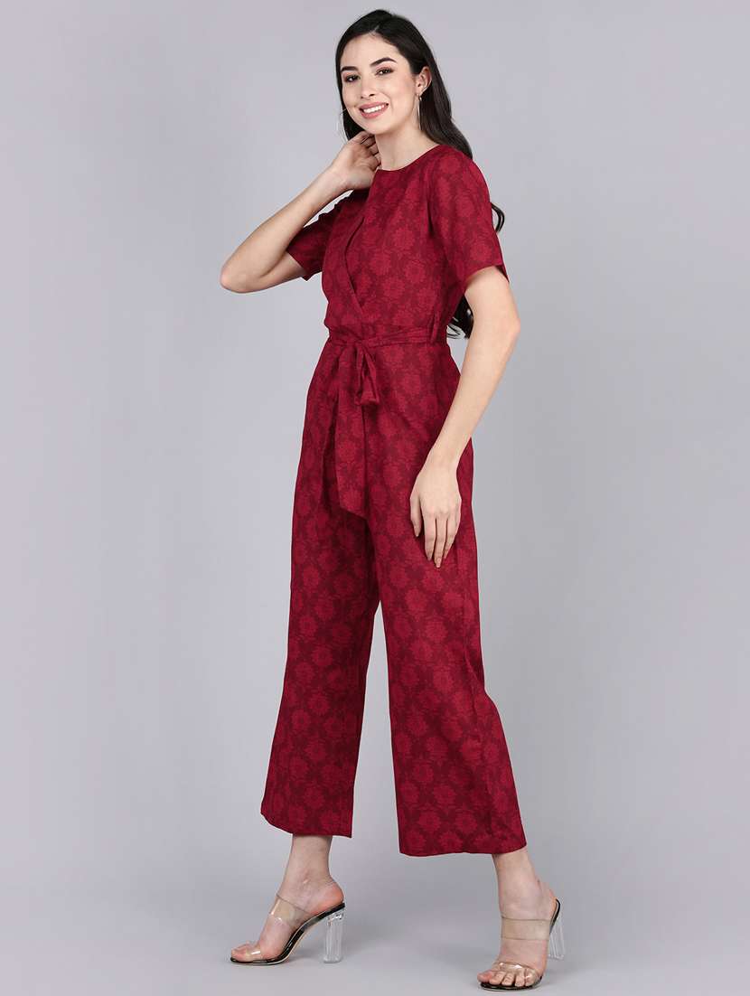  printed full leg jumpsuit - 19336316 -  Standard Image - 2