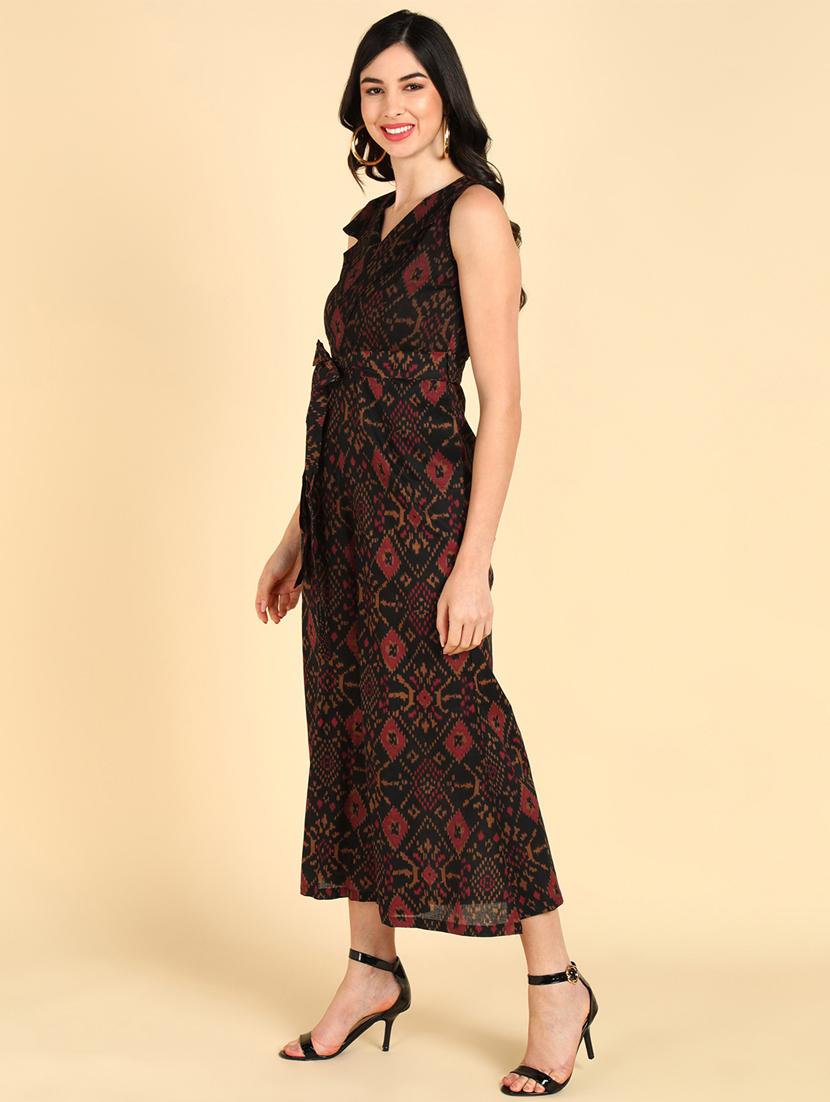 printed full leg jumpsuit - 19336327 - Standard Image - 2