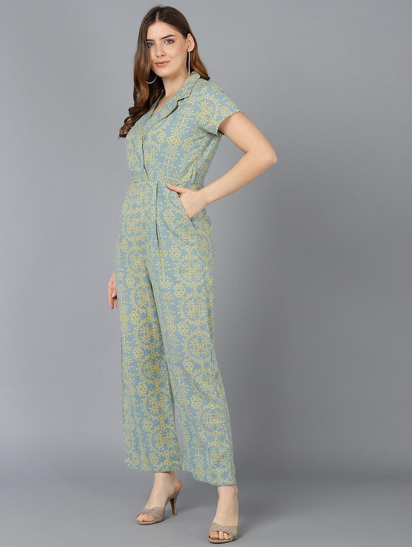 printed full leg jumpsuit - 19336358 - Standard Image - 2