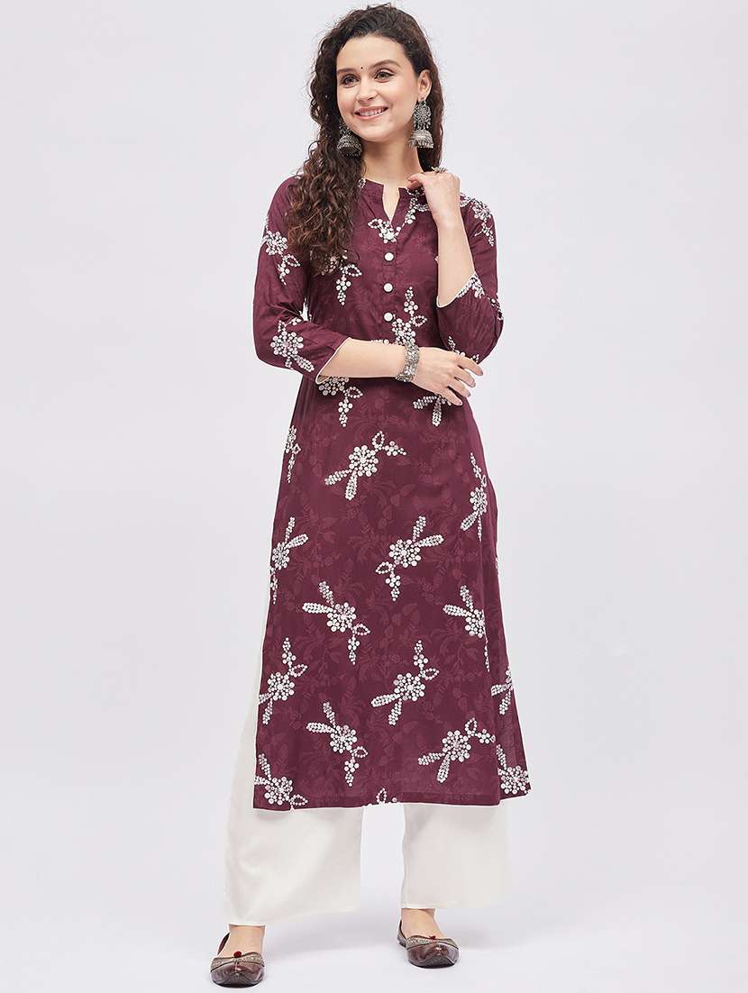 printed kurta palazzo set