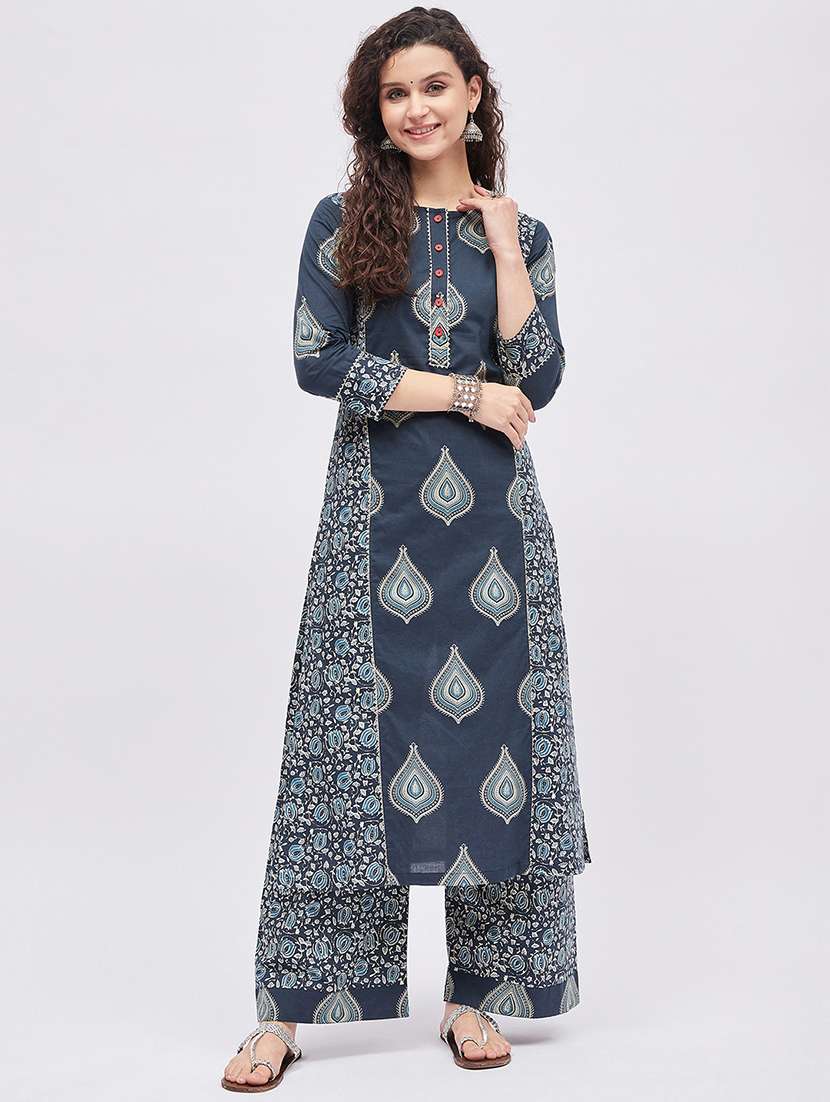 printed kurta palazzo set