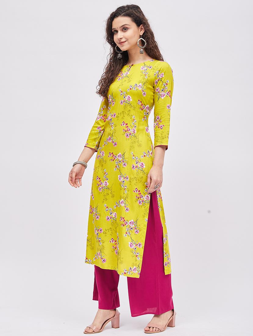 printed kurta palazzo set - 19337008 - Standard Image - 2