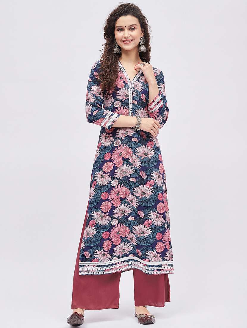 printed kurta palazzo set