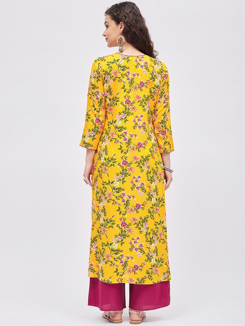 printed kurta palazzo set - 19337017 - Standard Image - 2