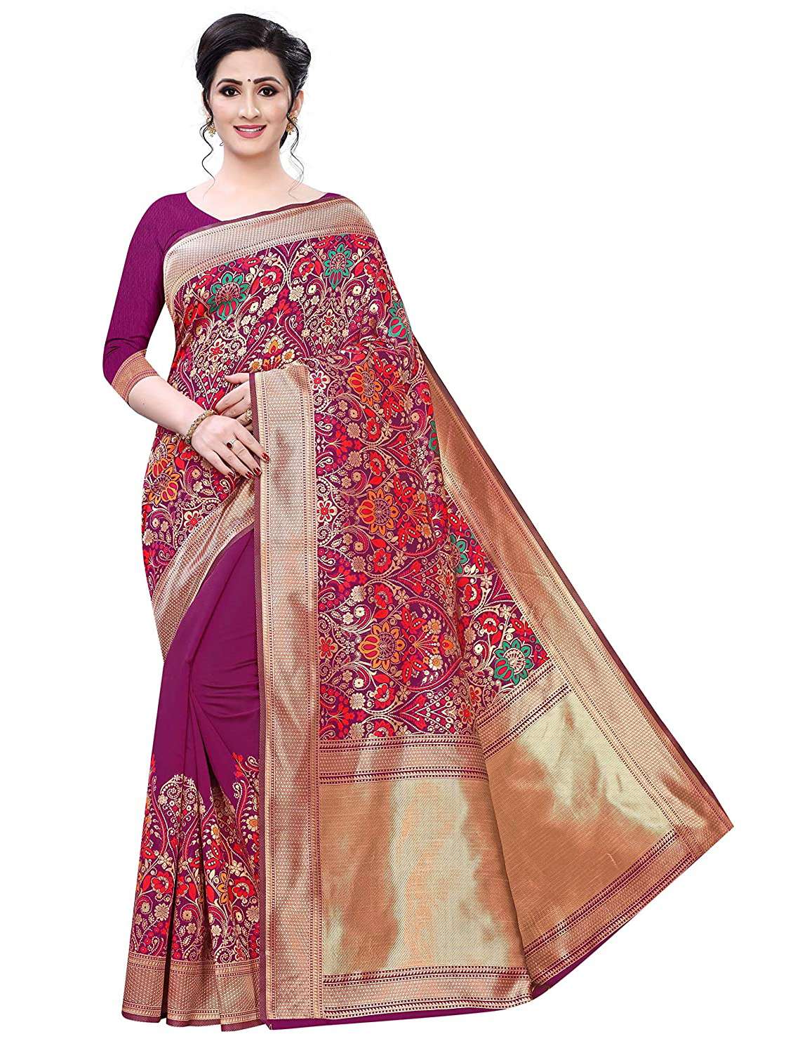 women's banarasi saree with blouse