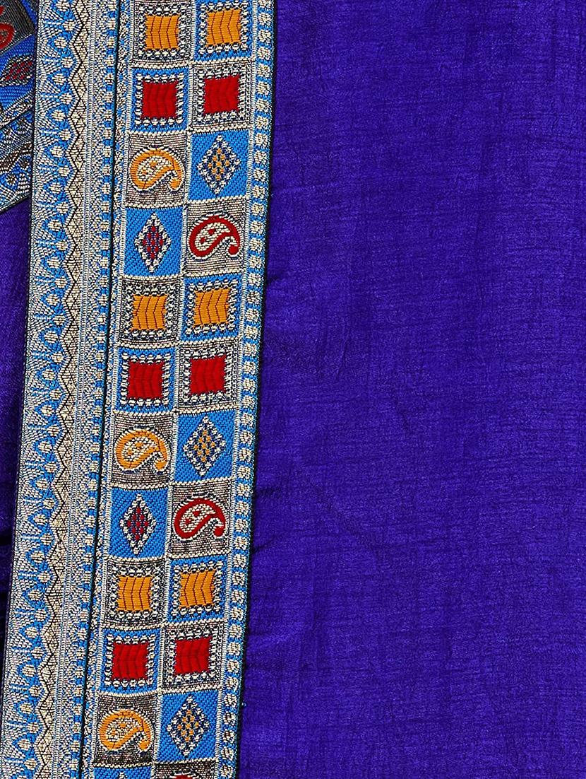 lace detailed solid bordered saree - 19337215 - Standard Image - 2
