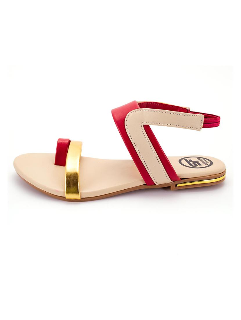 red back strap sandal - 19337358 - Standard Image - 2