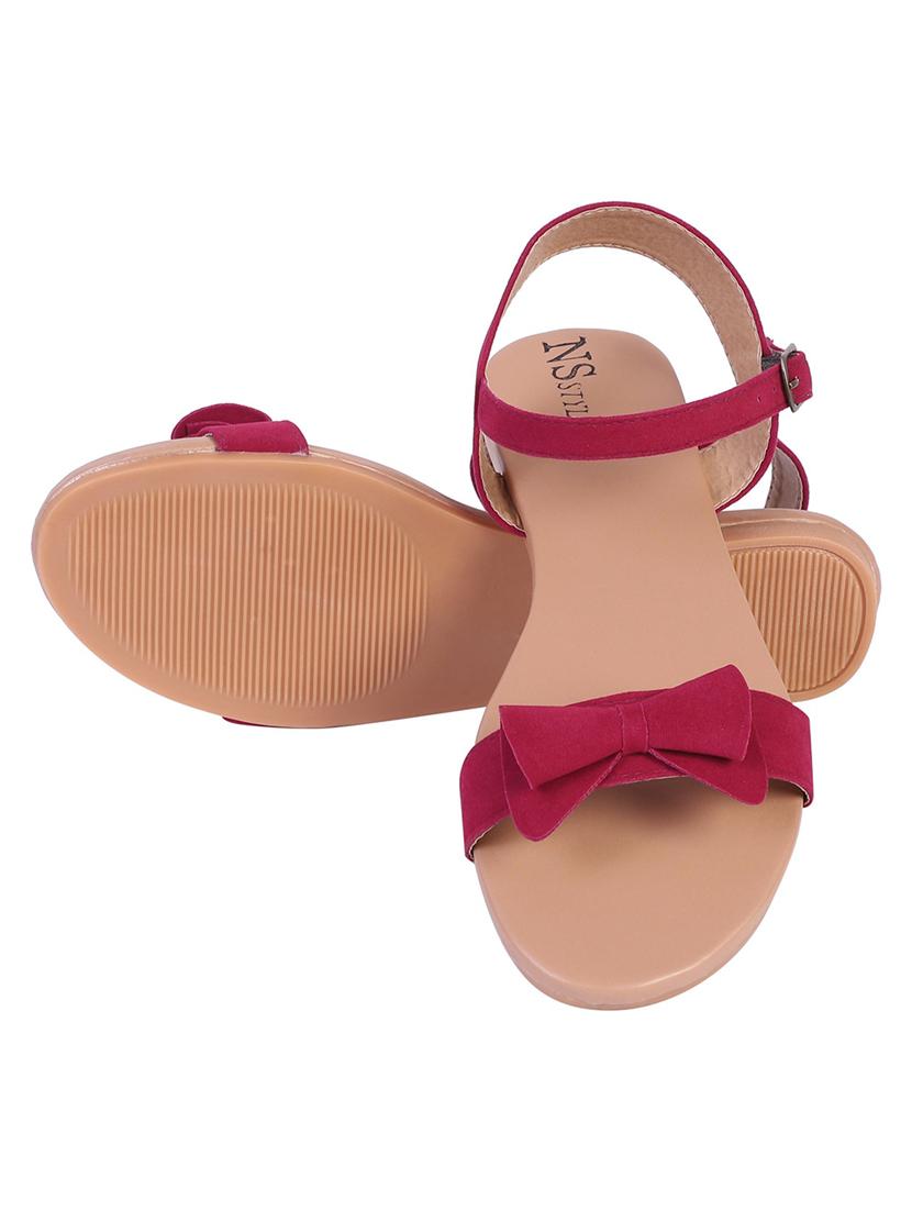 maroon ankle strap sandal - 19337684 - Standard Image - 2