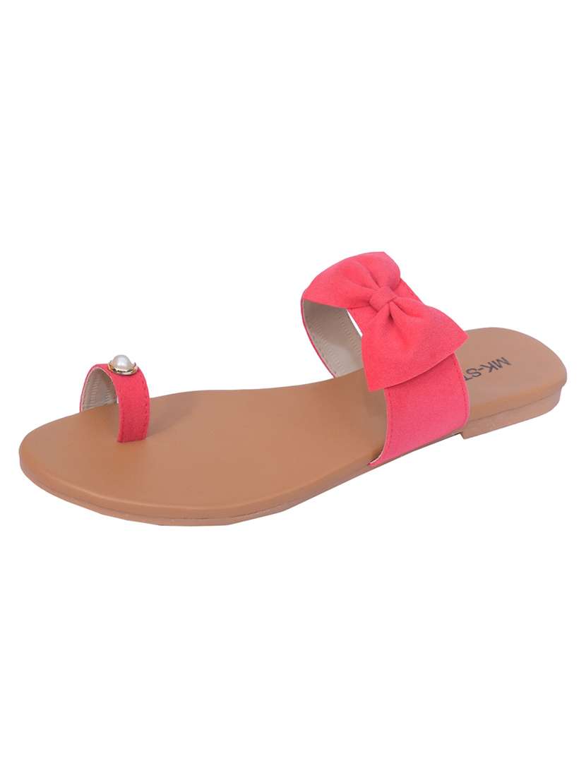 pink slip on sandal - 19337731 -  Standard Image - 2