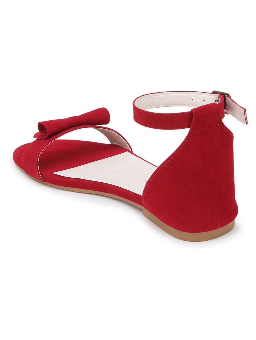 red ankle strap sandal - 19338021 - Standard Image - 2
