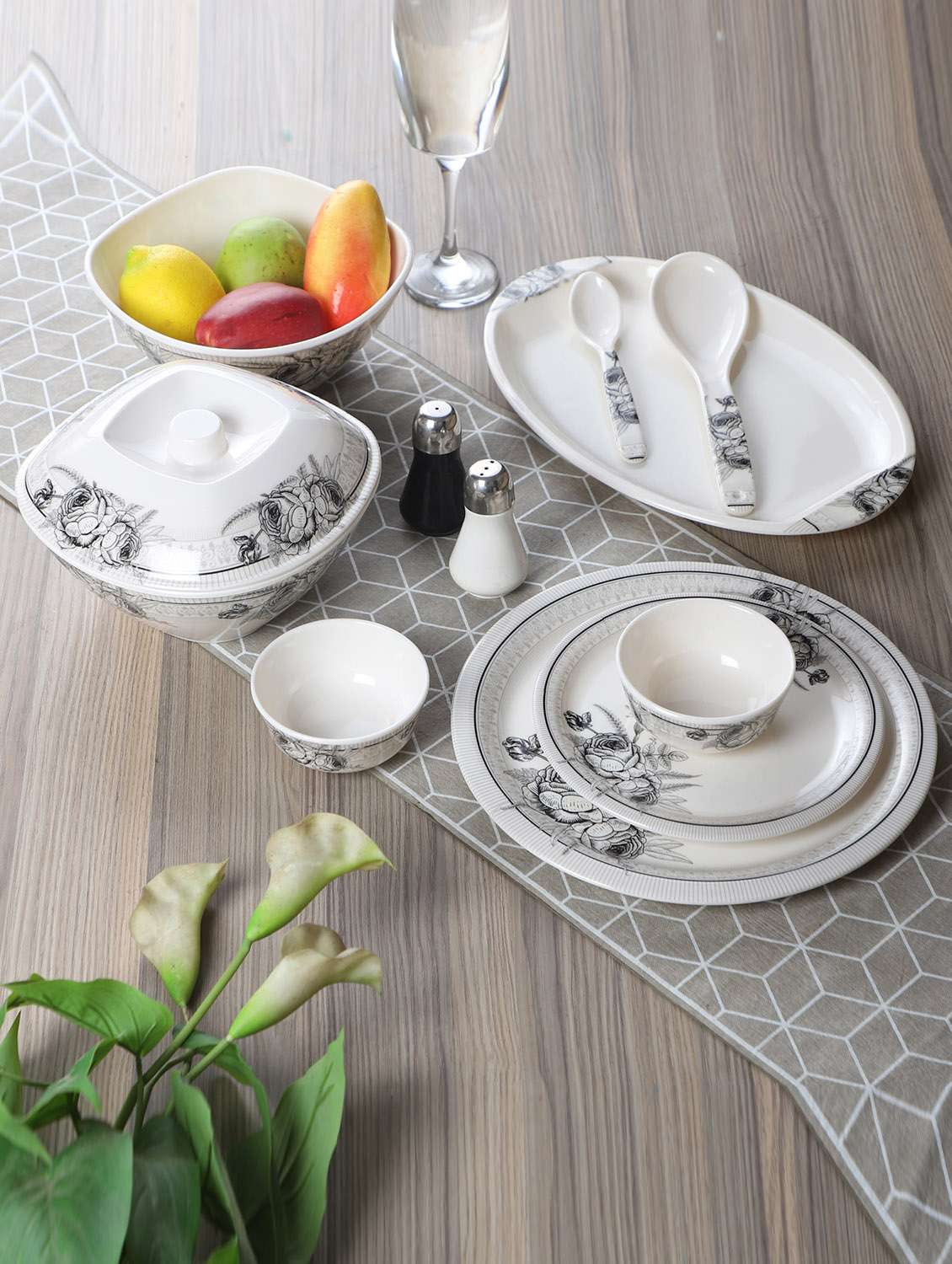 melamine dinner set