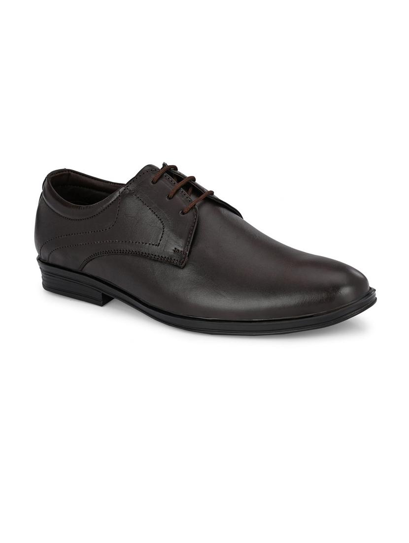 brown leather laceup derbies - 19343033 - Standard Image - 2