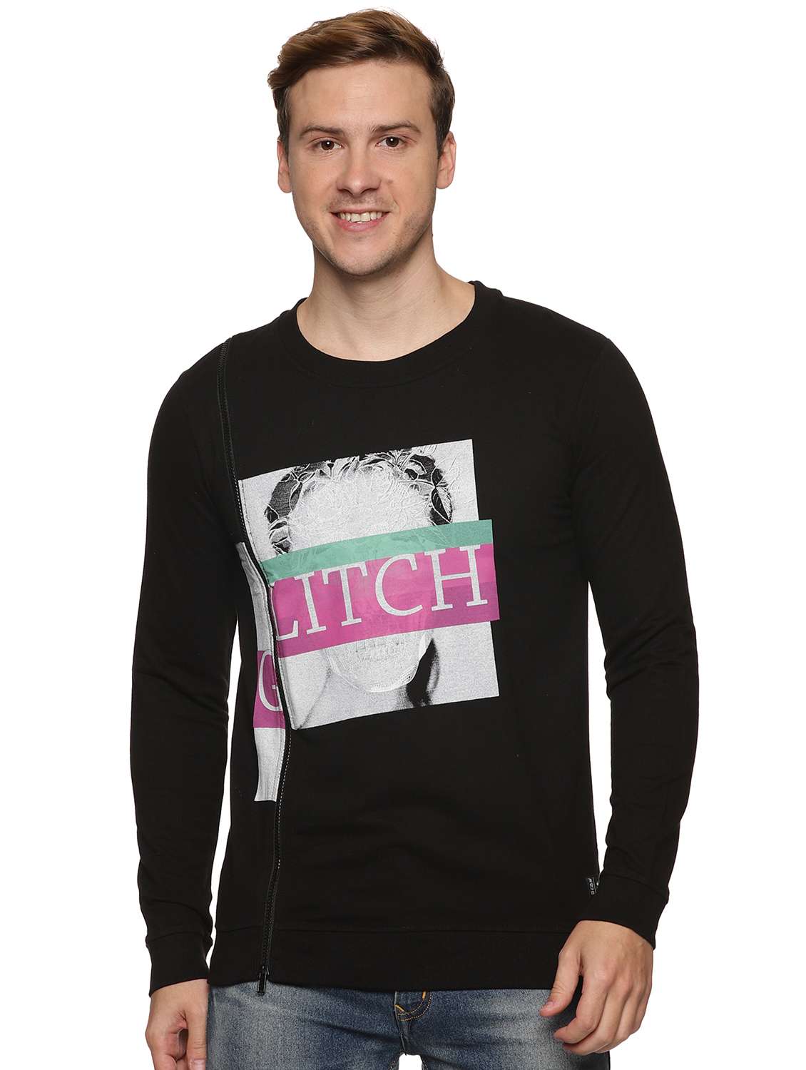 mens front print sweatshirt