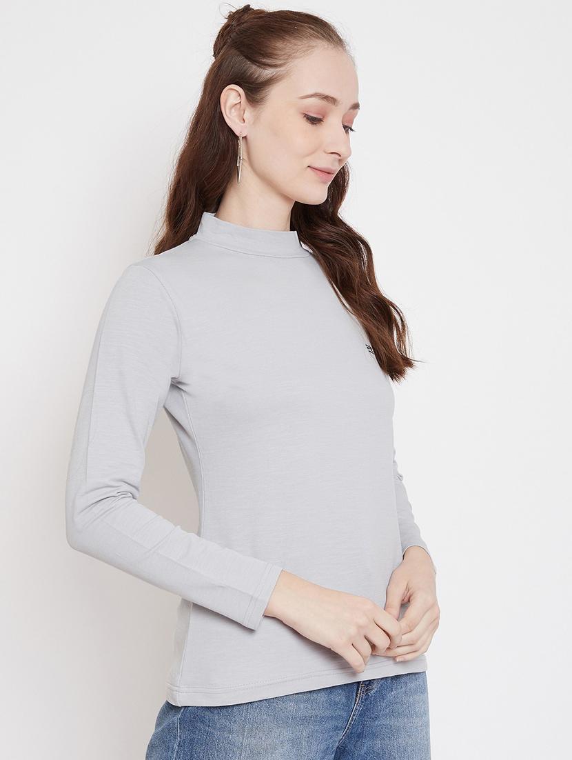 grey long sleeves regular tee - 19344327 - Standard Image - 2