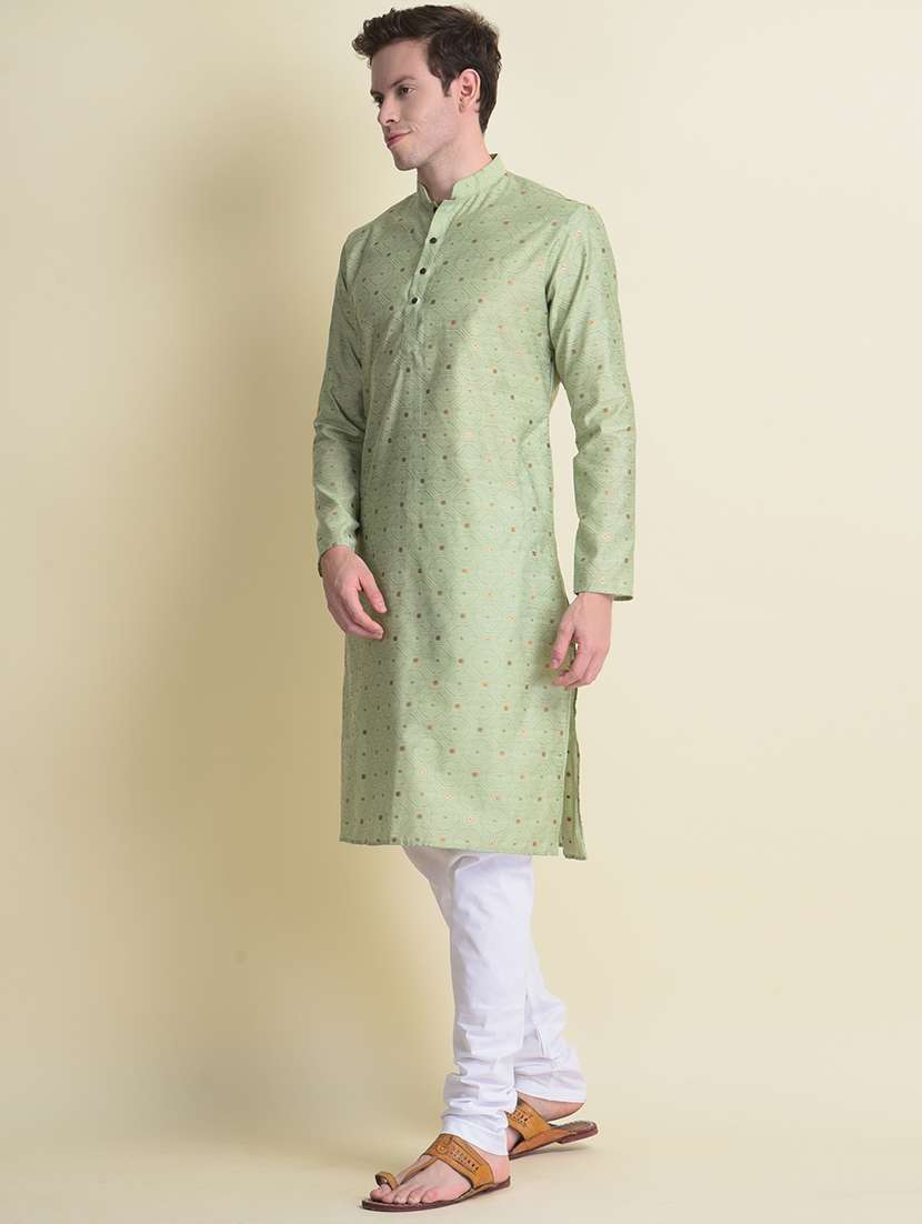 men self design kurta churidar ethnic wear set - 19344362 -  Standard Image - 2