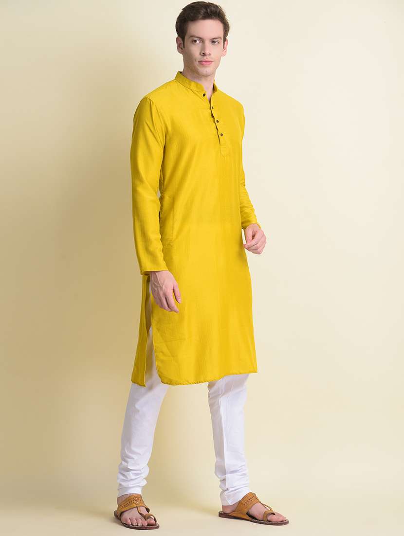men solid kurta churidar ethnic wear set - 19344374 -  Standard Image - 2