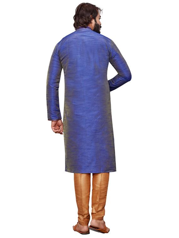 solids cotton kurta pyjama set - 19345587 - Standard Image - 2