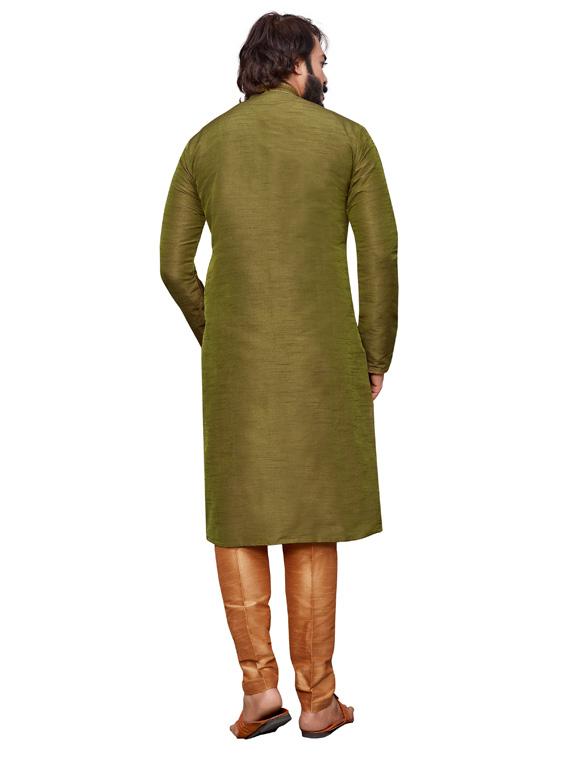 solids cotton kurta pyjama set - 19345588 - Standard Image - 2