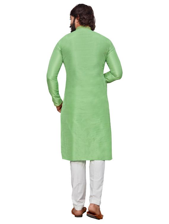 solids cotton kurta pyjama set - 19345596 - Standard Image - 2