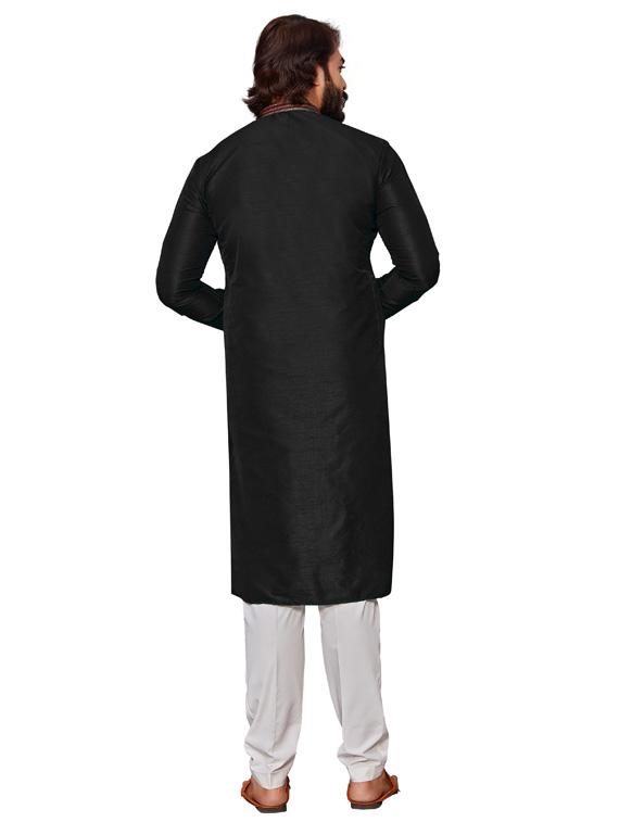 solids cotton kurta pyjama set - 19345599 - Standard Image - 2
