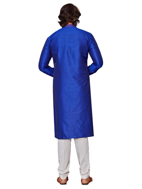 solids cotton kurta pyjama set - 19345602 - Standard Image - 2