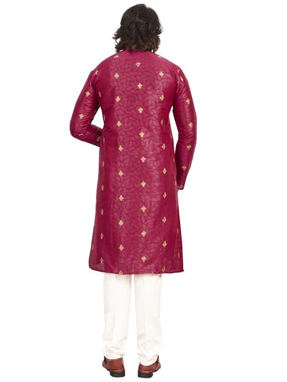 embroidered cotton kurta pyjama set - 19345645 -  Standard Image - 2