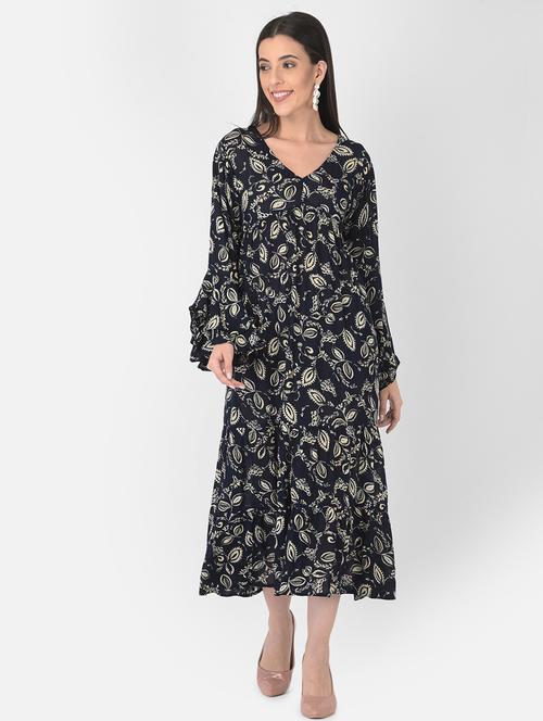 women's ruffle printed dress - 19345745 -  Standard Image - 0