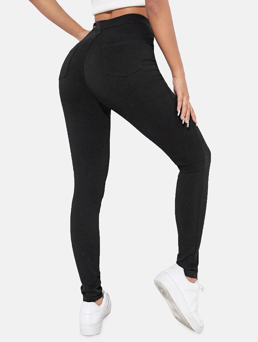 black solid denim jean - 19349108 - Standard Image - 2