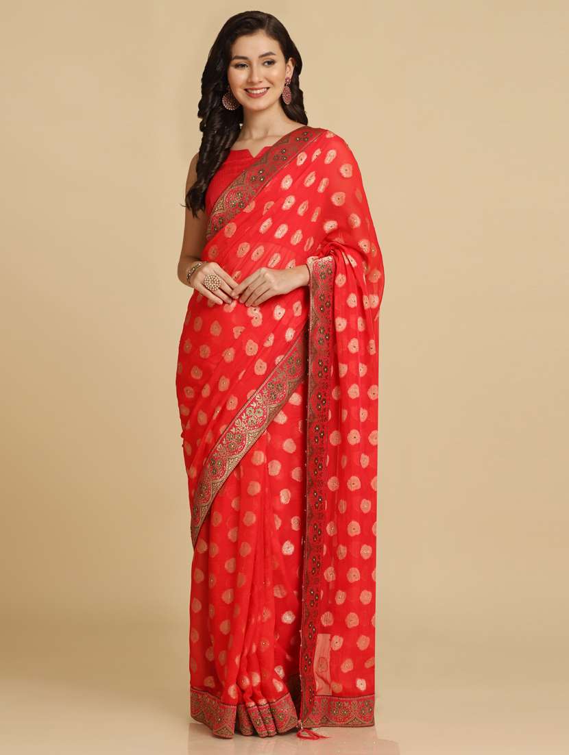 women's banarasi saree with blouse
