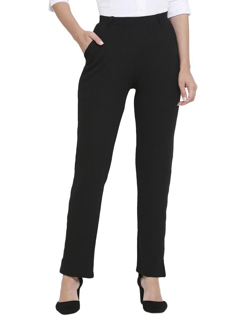 black solid formal trouser - 19349319 - Zoom Image - 0