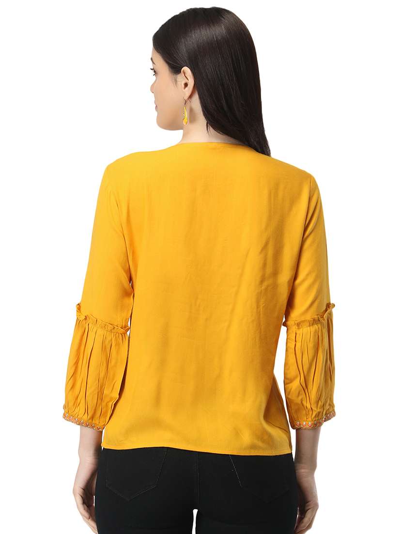yellow regular top - 19349391 - Standard Image - 2