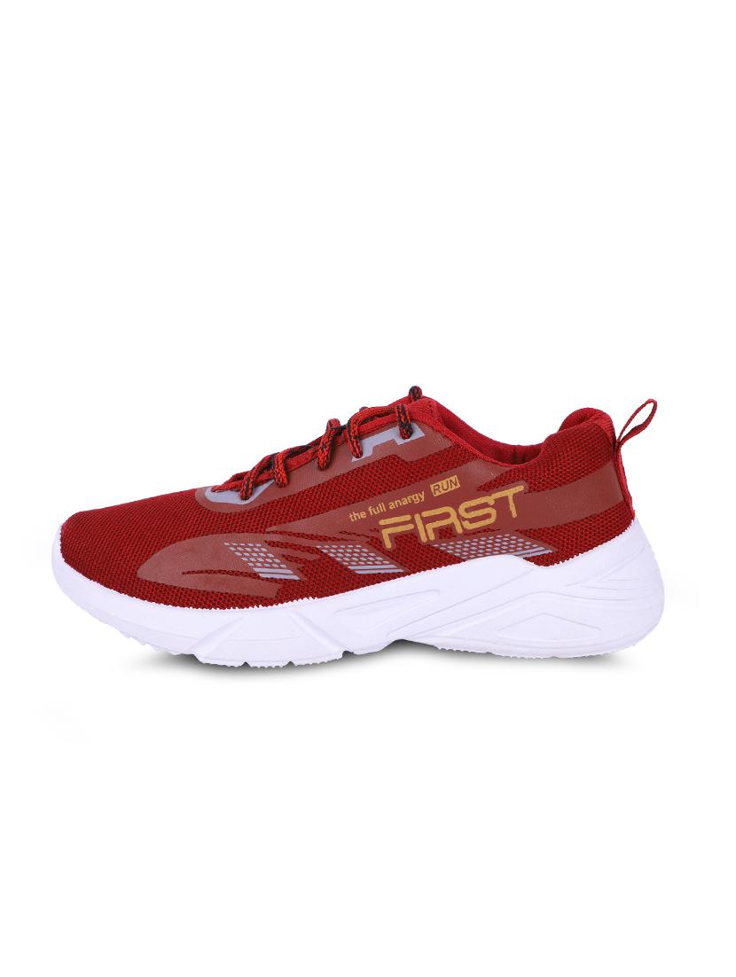 maroon mesh sport shoes - 19349414 - Standard Image - 2