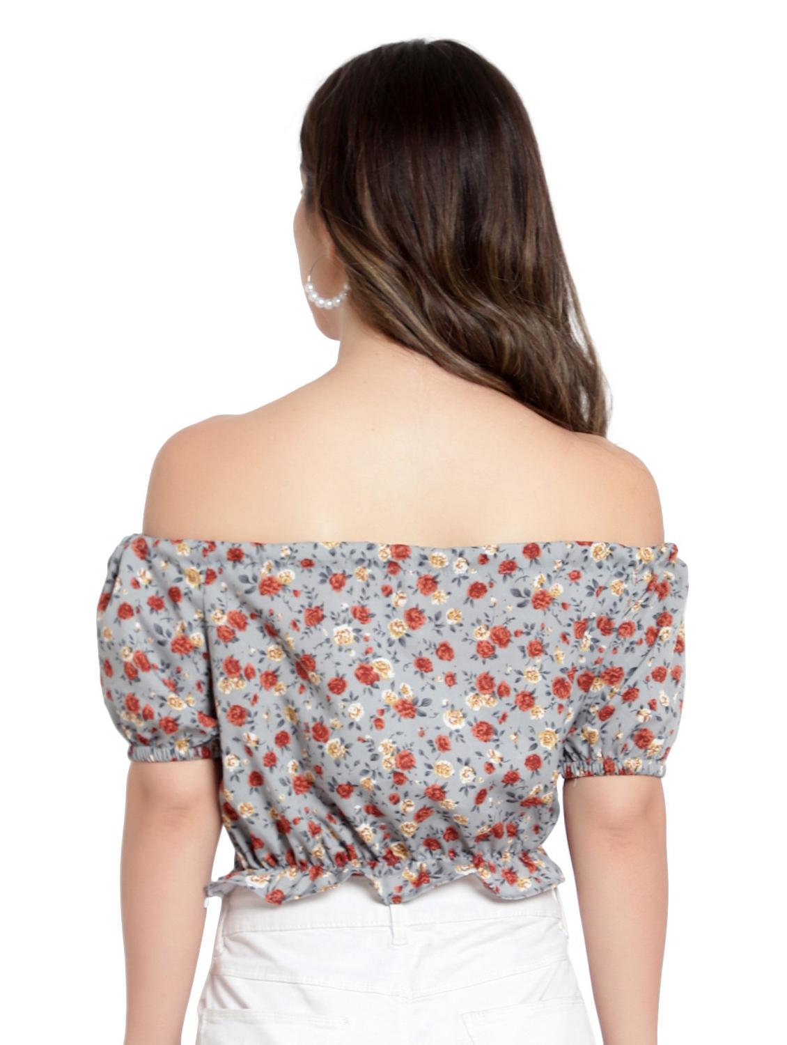 women's crop tie-up neck top - 19350178 - Standard Image - 2