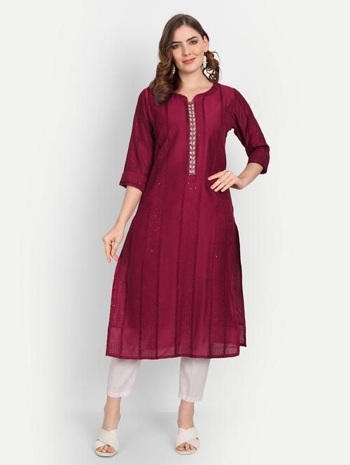 women's straight kurta - 19350397 - Standard Image - 0