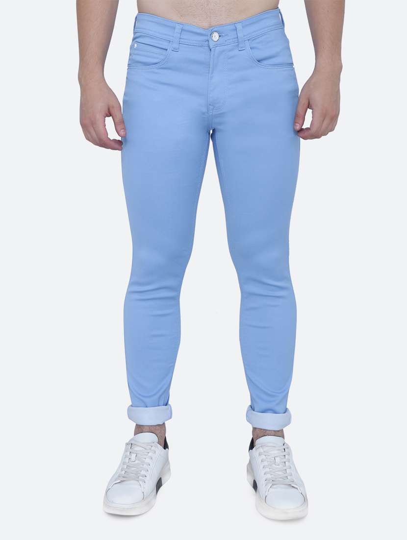 mens skinny fit plain jeans