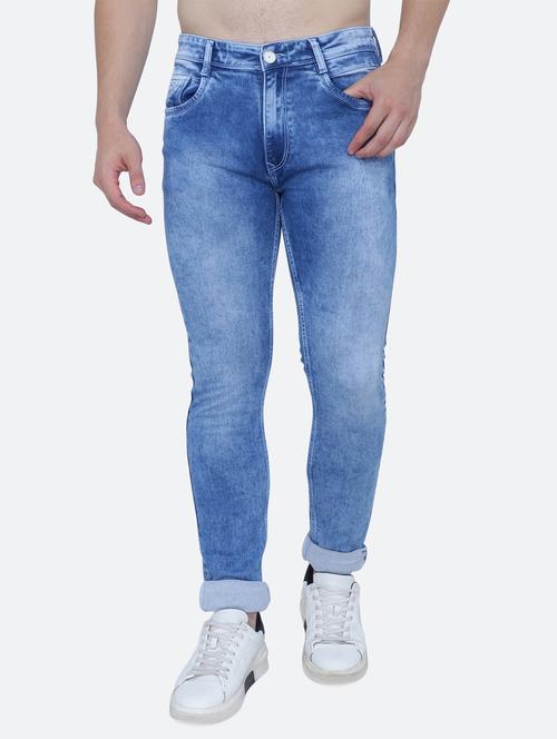 mens slim fit plain jeans - 19351947 - Standard Image - 0