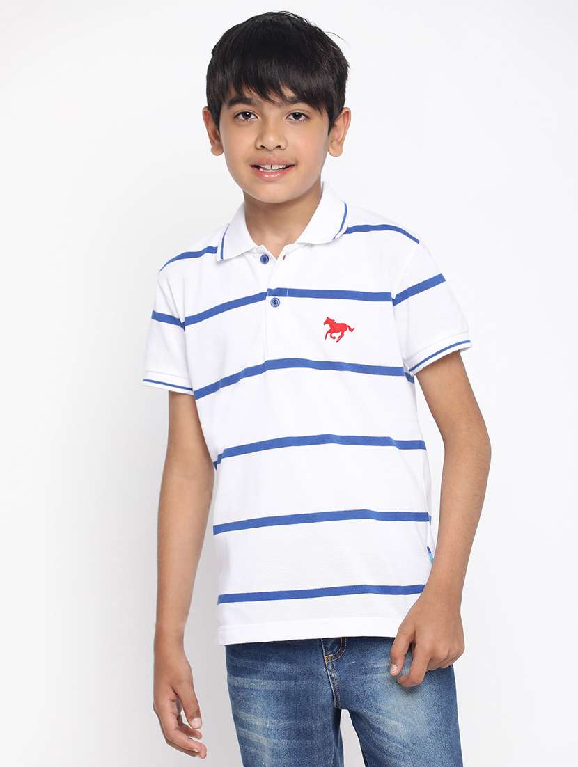 boys polo neck solid t-shirt