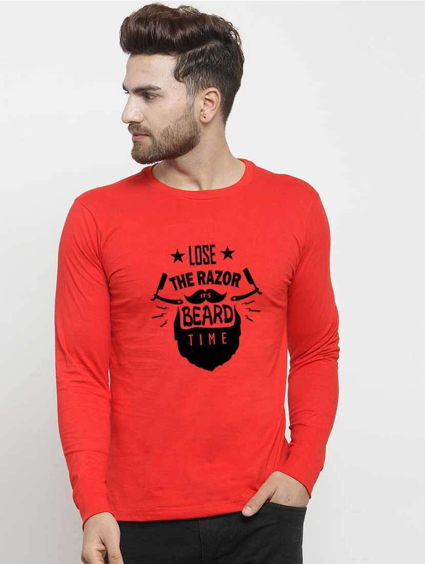 red round neck  t-shirt
